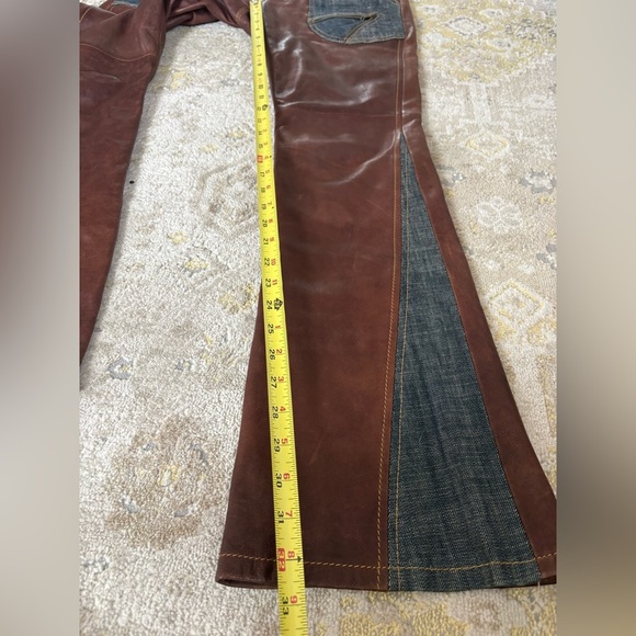 Elements By Vakko Leather and Denim Pants - Picture 15 of 15